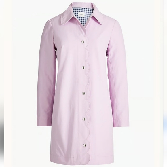 J. Crew Scalloped Mac Trench Lilac/Pastel Purple Lightweight